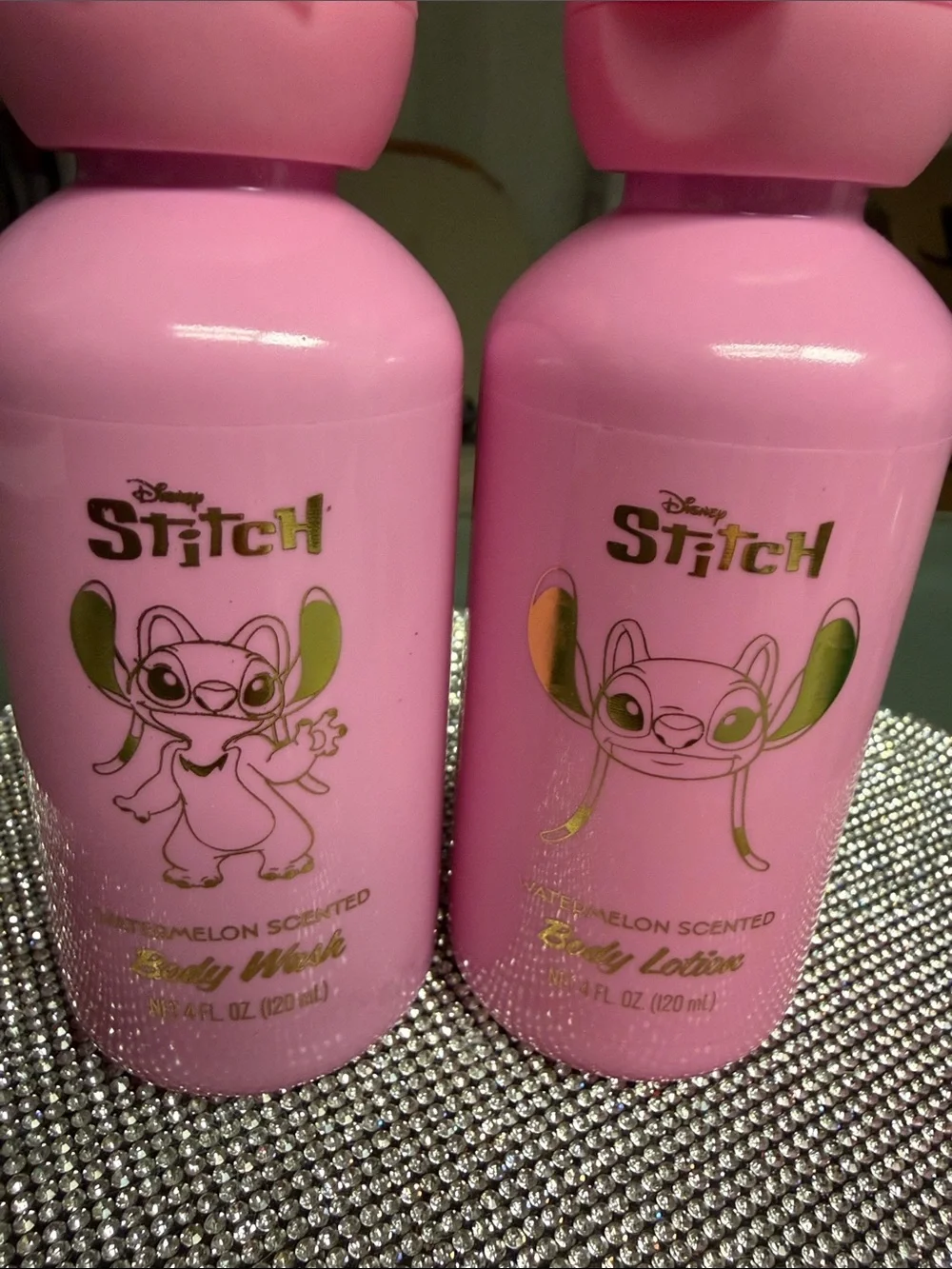 Disney Stitch Pink Watermelon-Scented Kids Body Wash & Lotion Duo